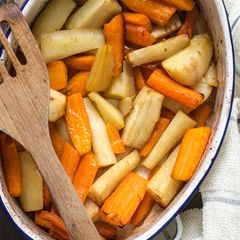 A picture of Honey Glazed Carrots & Parsnips.