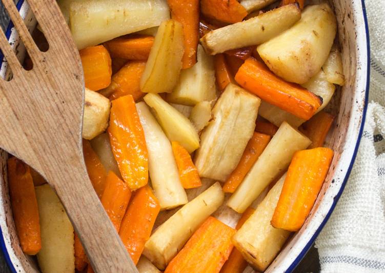 Easiest Way to Prepare Homemade Honey Glazed Carrots &amp; Parsnips
