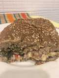 Torta vegetal com biomassa de banana verde