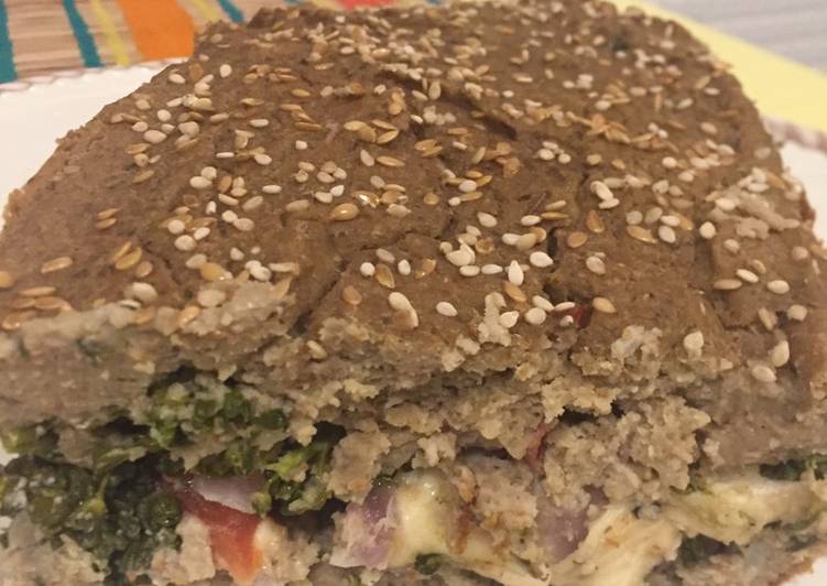 Torta vegetal com biomassa de banana verde