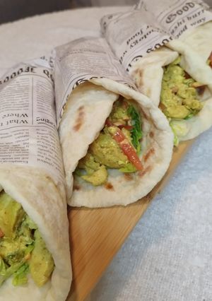 Une photo de Cheese naan fourrée