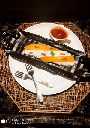 A picture of Striped cheese Omelette.