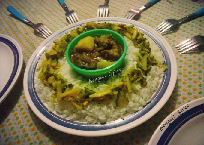 Bitter Melon with Hilsa fish egg fry/ Bengali- Korola Bhaji