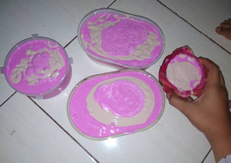 Langkah Mudah untuk Membuat Eskrim buah naga yang Enak