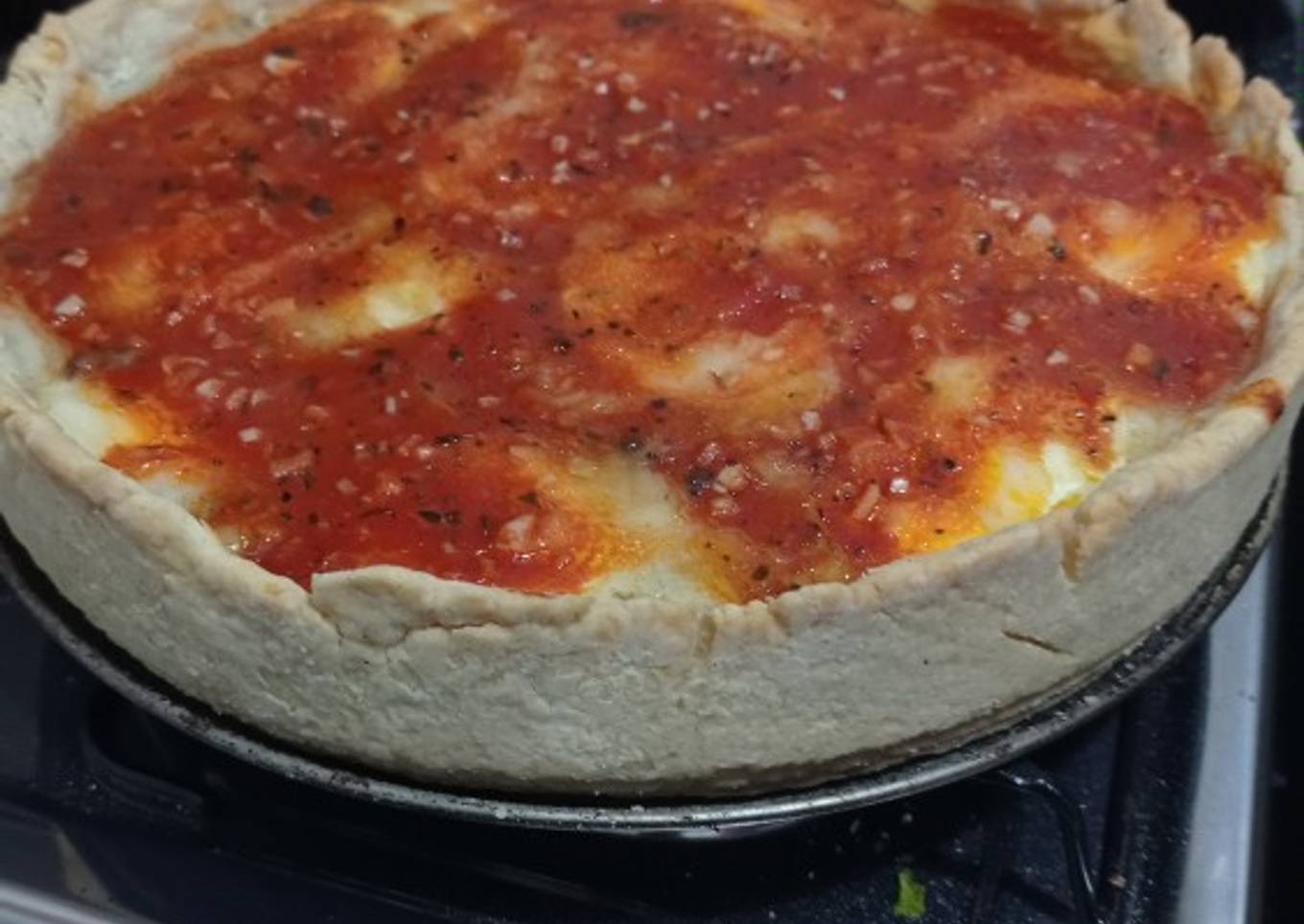 Pastel de carne y espinacas con masa de base 🤗
