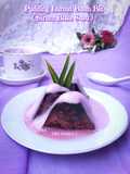 Pudding Lumut Buah Bit, Siram Busa Susu