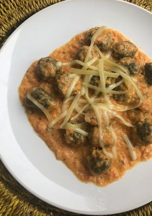 Una foto de Keto - Ñoquis de rúcula!!