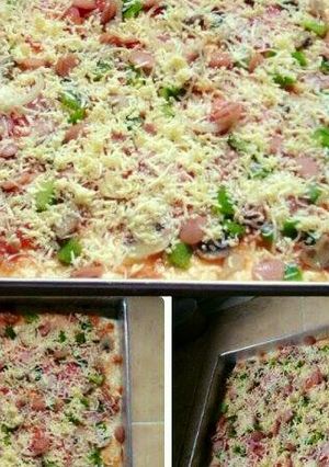 Foto resep No knead Pizza (pizza tanpa diuleni 😍)