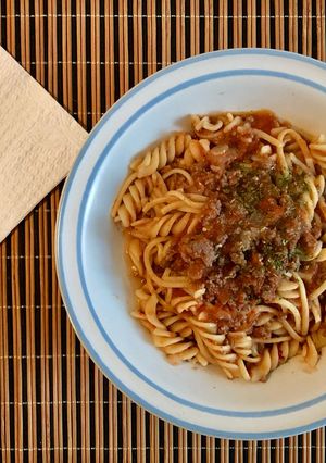 Una foto de Spaghetti a la Bolognesa