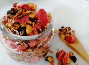 Una foto de Granola de fresa🍓