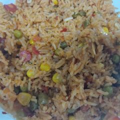 Mexican rice A picture of Mexican rice.