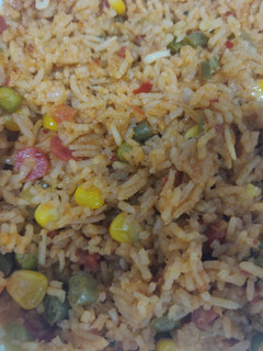 A picture of Mexican rice.