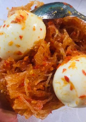 Foto resep Mihun telur pedas