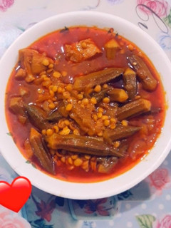 عکسی از دستور 🐔 خورشت بامیه با مرغ 🐔
