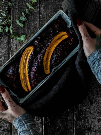 Easy Steps to Prepare Chocolate PB Banana Bread [Vegan] the So Delicious Makes you drool