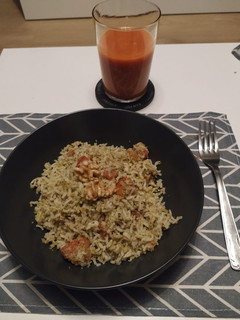 Una foto de Arroz basmati con brócoli y limón