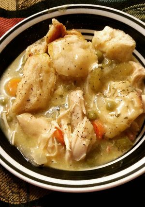 A picture of Crockpot Chicken and Dumplings.