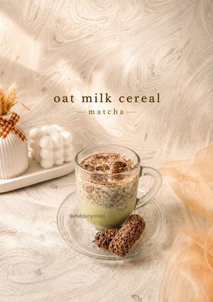 Foto resep Oat Milk Cereal Matcha (Menu Sarapan SatSet) 5 Menit