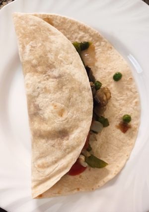 Una foto de Piadina con verduras