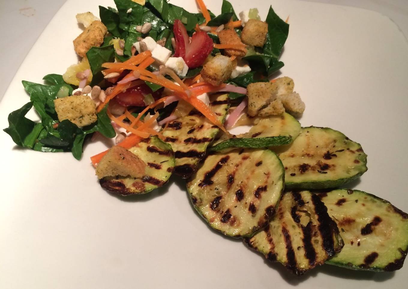 Ensalada de calabacitas rostizadas