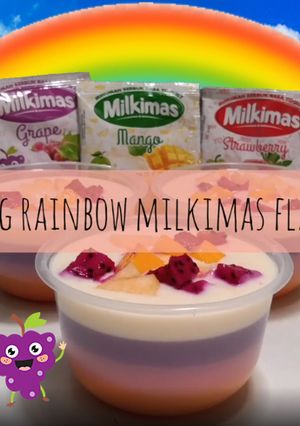Foto resep Milkimas Puding Rainbow Fla Keju