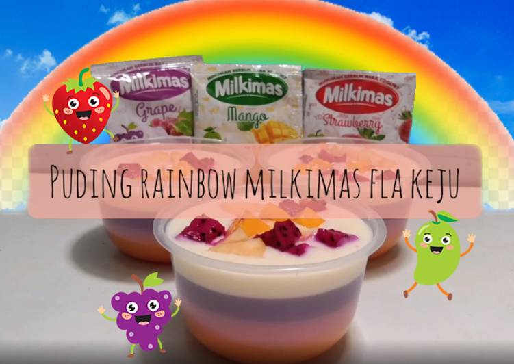 makanan Milkimas Puding Rainbow Fla Keju Jadi, Enak Banget
