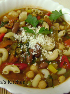 A picture of Minestrone Soup - Italian Style.