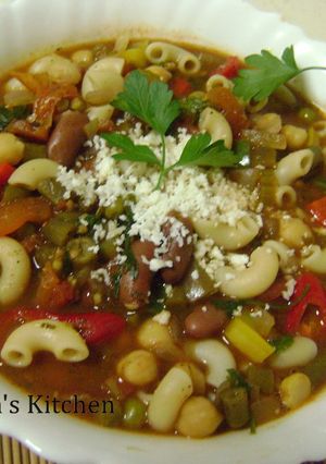 A picture of Minestrone Soup - Italian Style.