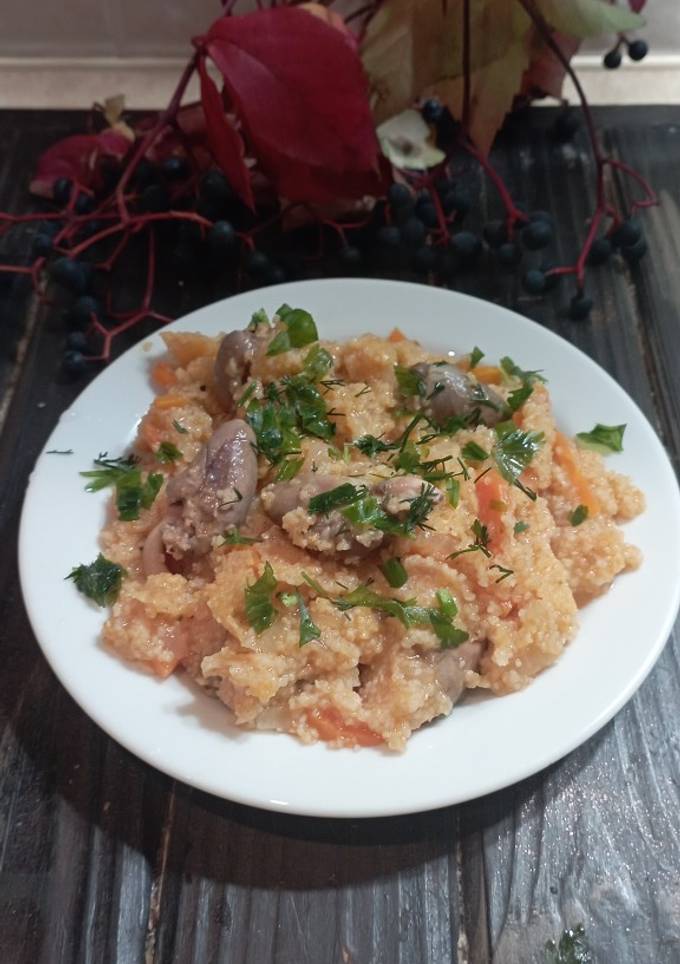 ''Артек'' тушкований з курячими сердечками