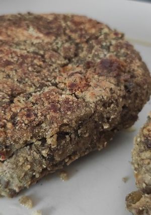 Una foto de Hamburguesa vegana de lentejas