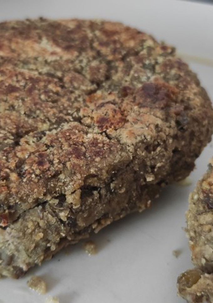 Una foto de Hamburguesa vegana de lentejas