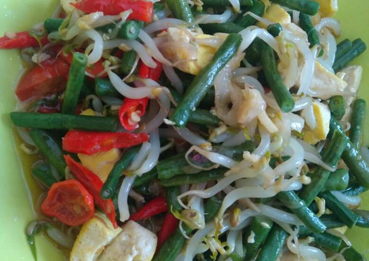 Tumis Tahu tauge kacang panjang