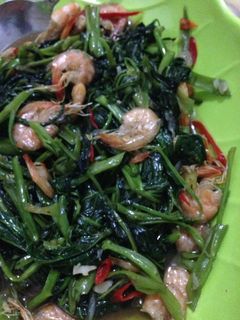 Foto resep Tumis kangkung udang