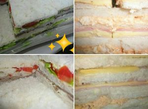 Una foto de Sándwich triples para el pic nic 🍞🍅🧀