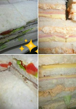Una foto de Sándwich triples para el pic nic 🍞🍅🧀
