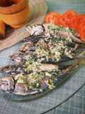 Jureles a la plancha con majada de ajo y perejil