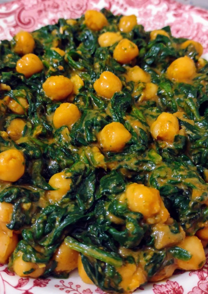 Una foto de Espinacas con garbanzos