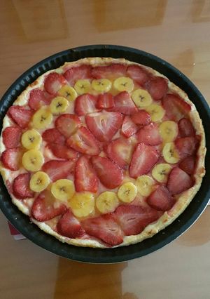 Foto principal de Tarta de fresas y plátano