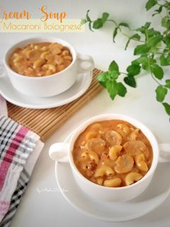 Foto resep Cream Soup Macaroni Bolognese