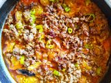 مسقعه باللحمه المفرومه