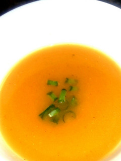 A picture of Hot Carrot soup.
