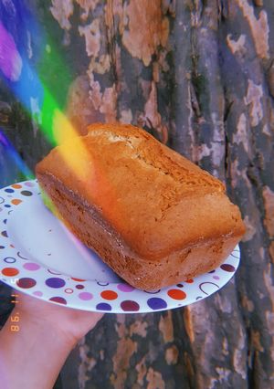 Una foto de Budín de vainilla, nueces y almendras