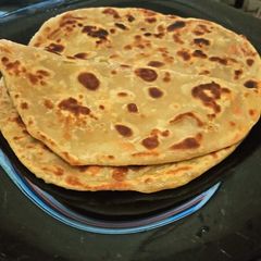 A picture of Soft layered carrot chapati.