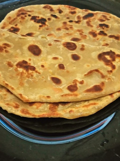 A picture of Soft layered carrot chapati.