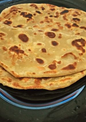 A picture of Soft layered carrot chapati.
