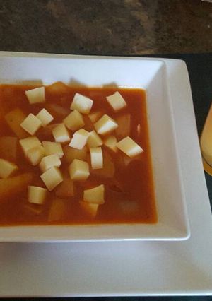 Una foto de Papas blancas en caldillo
