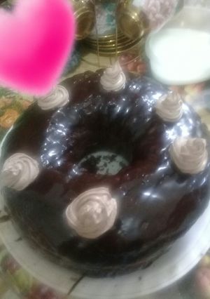 صورة لوصفة كيك بالشوكولاته والكريمه