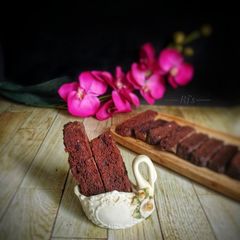 A picture of Ragi Chocolate Cranberry Biscotti.