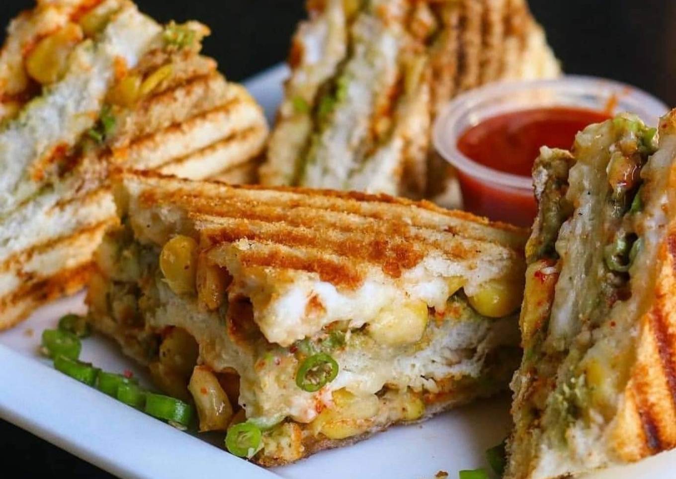 Easiest Way to Prepare Speedy Sweet corn Chilli sandwich