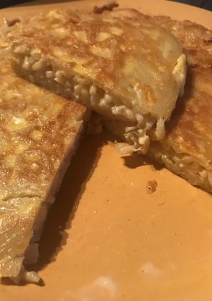 Una foto de Tortilla de fideos con 4 ingredientes